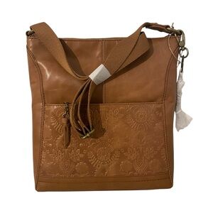 THE SAK Lucia Leather Crossbody Bag 10.25"W x 11"H x 2"D